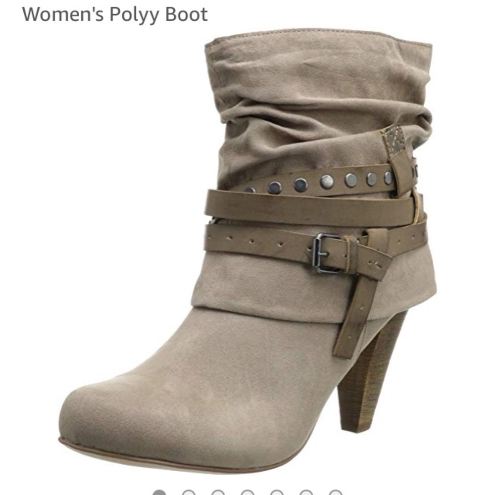 Madden Girl Polyy Slouch Booties in Taupe